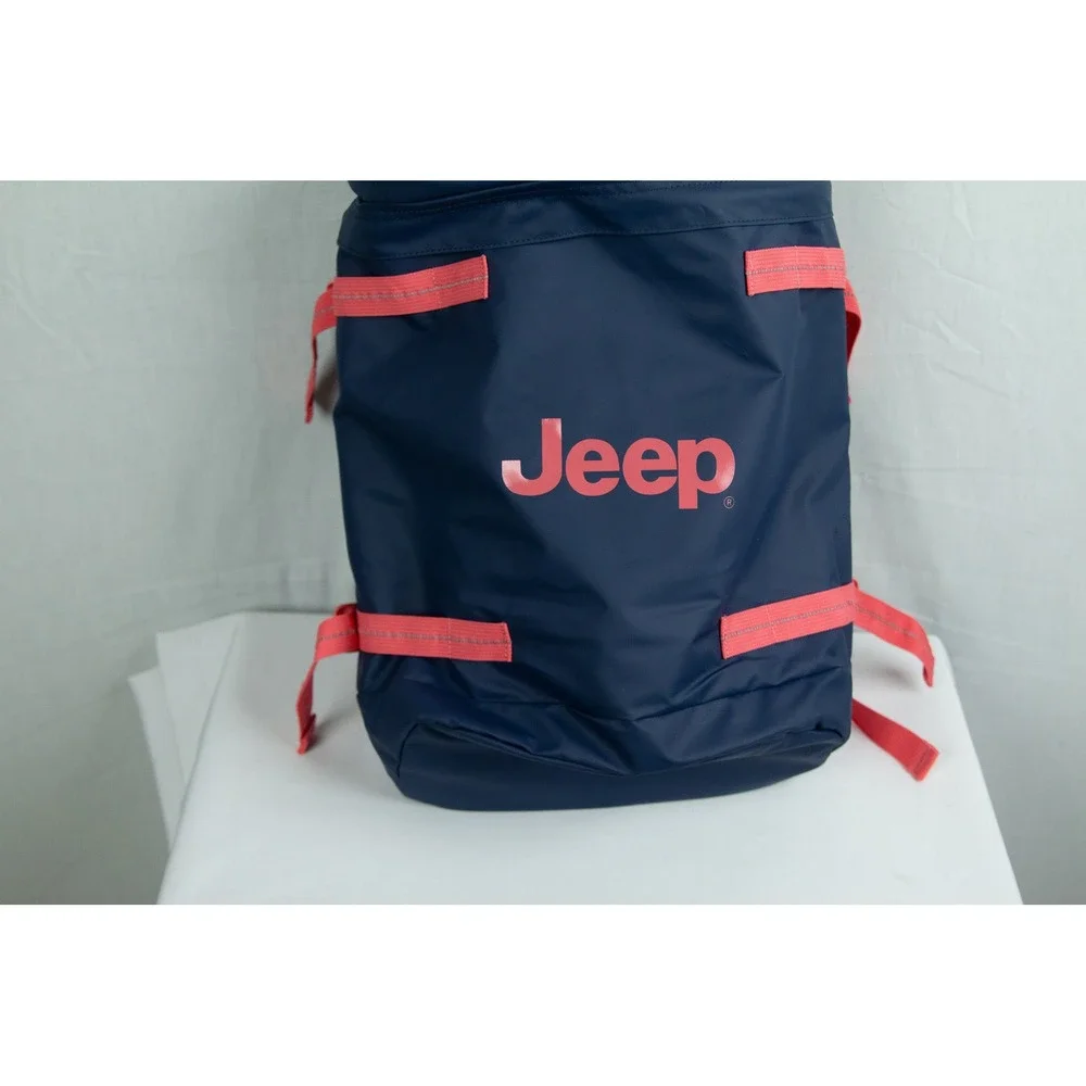Jeep Adventure Backpack Navy Blue Coral Pink Rucksack Hiking Travel Bag NEW